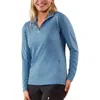 Uv Skinz Quarter Zip Vented Sun Shirt In Baltic