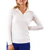 Uv Skinz Quarter Zip Vented Sun Shirt In White