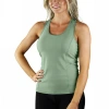 Uv Skinz Racerback Swim Tank In Green