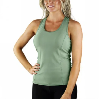 Uv Skinz Racerback Swim Tank In Sage