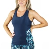 Uv Skinz Racerback Swim Tank In Tie-dye Burst