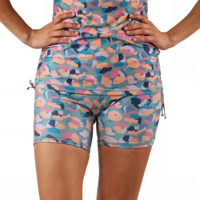 Uv Skinz Reversible Active Swim Shorts In California Poppies/river
