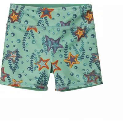 Uv Skinz Babies'  Reversible Active Swim Shorts In Dancing Starfish/seaglass