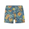 Uv Skinz Kids'  Reversible Active Swim Shorts In Maui Hibiscus/baltic