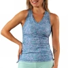 Uv Skinz Ruched Tank Top In Blue