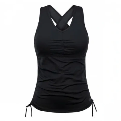 Uv Skinz Ruched Tank Top In Black