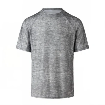 Uv Skinz Short Sleeve Crew Sun & Swim Shirt In Cool Grey Jaspe