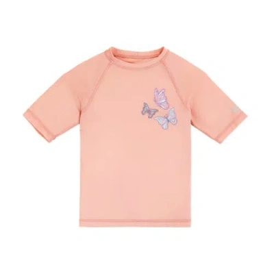 Uv Skinz Kids'  Short Sleeve Crew Sunny Swim Shirt In Butterfly Besties