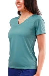 Uv Skinz Short Sleeve Reverse Neck Tee In Blue