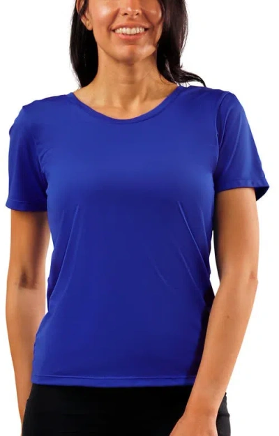 Uv Skinz Short Sleeve Reverse Neck Tee In Blue
