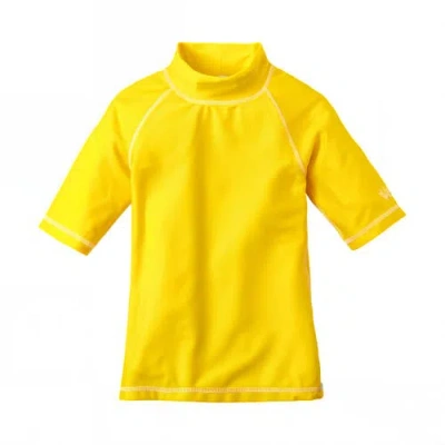 Uv Skinz Kids'  Short Sleeve Sun & Swim Shirt In Cyber Yellow