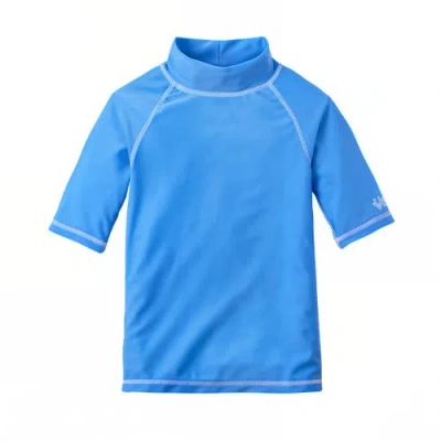 Uv Skinz Kids'  Short Sleeve Sun & Swim Shirt In Ocean Blue