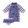 Uv Skinz Short Sleeve Sunny Swim Set In Darling Dragonflies