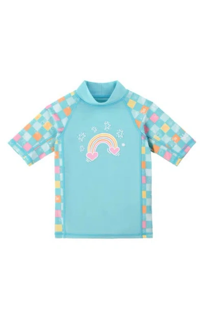 Uv Skinz Babies'  Short Sleeve Sunny Swim Shirt In Blue