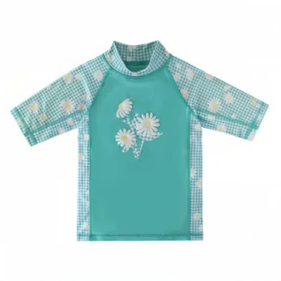 Uv Skinz Babies'  Short Sleeve Sunny Swim Shirt In Oops-a-daisy