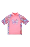 Uv Skinz Babies'  Short Sleeve Sunny Swim Shirt In Pink