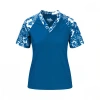 Uv Skinz Short Sleeve V-neck Sun & Swim Shirt In Mykonos Paradise