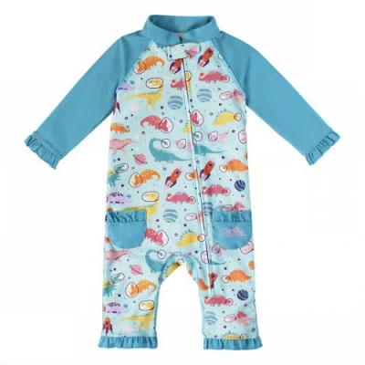 Uv Skinz Sun & Swim Suit In Space Dinos