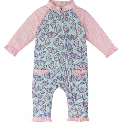 Uv Skinz Babies'  Sun & Swim Suit In Sweet Butterflies