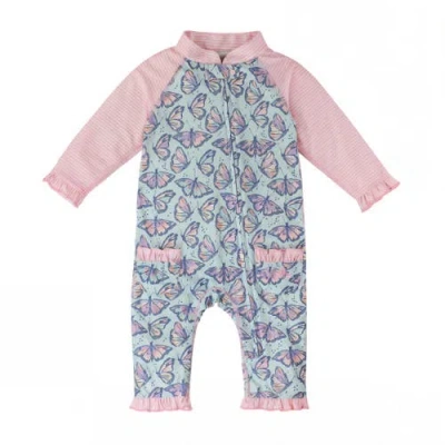 Uv Skinz Babies'  Sun & Swim Suit In Sweet Butterflies