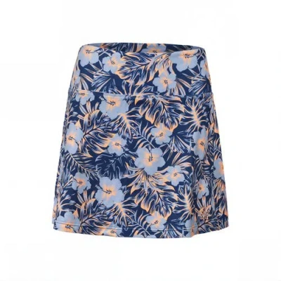 Uv Skinz Travel Skort In Washed Navy Paradise