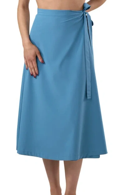 Uv Skinz Upf Sun Wrap Skirt In Blue