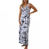 Uv Skinz V-neck Maxi Dress In Shadow Ivy
