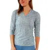 Uv Skinz V-neck Sun & Swim Shirt In Green