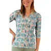 Uv Skinz V-neck Sun & Swim Shirt In Green