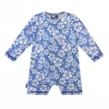 Uv Skinz Babies'  V Sunzie In Blue Hibiscus Gingham