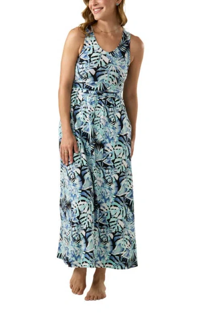 Uv Skinz V-neck Maxi Dress With Pockets In Blue