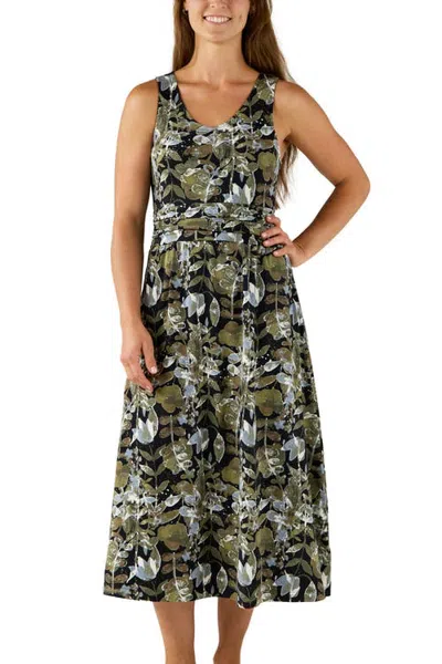 Uv Skinz V-neck Midi Dress With Pockets In Black
