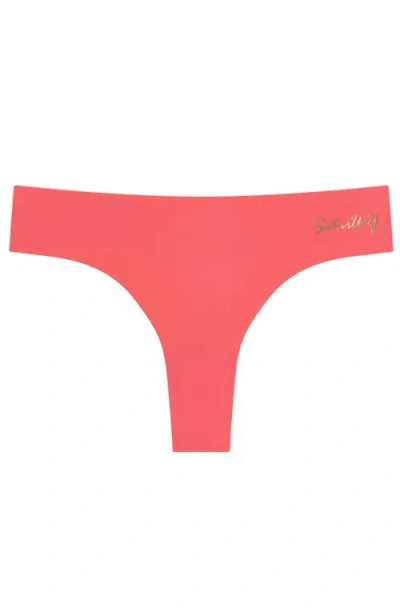 Uwila Warrior Days Of The Week Vip Thong In Calypso Coral