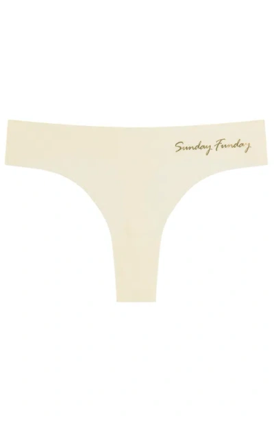 Uwila Warrior Days Of The Week Vip Thong In Winter White