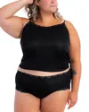 Uwila Warrior Lace Trim Silk Camisole In Black