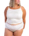 Uwila Warrior Lace Trim Silk Camisole In White