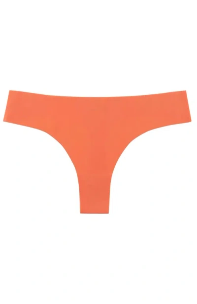 Uwila Warrior Soft Seamless Thongs In Orange
