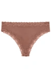 Uwila Warrior Soft Silk Thong Underwear In Brown