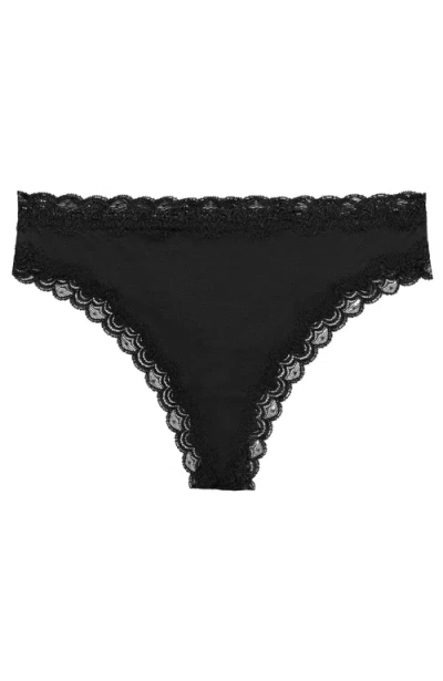 Uwila Warrior Soft Silk Thong Underwear In Tap Shoe Black