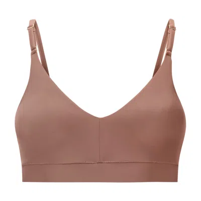 UWILA WARRIOR WOMEN'S BROWN SOFT BRA - TOFFEE