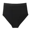 Uwila Warrior Women's High Waisted Soft Silk Briefs - Tap Shoe Black In Black