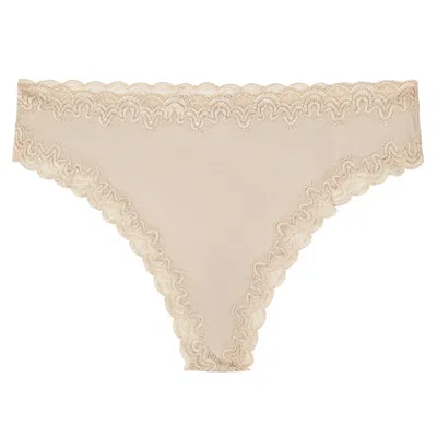 Uwila Warrior Women's Neutrals Soft Silk Thong Underwear - Smoke Grey