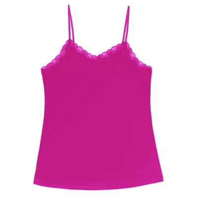 Uwila Warrior Women's Purple Soft Silk Lace Camisole - Festival Fucshia