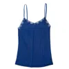 Uwila Warrior Women's Soft Silk Lace Camisole - Estate Blue In Blue