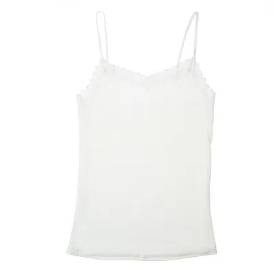 Uwila Warrior Women's Soft Silk Lace Camisole - Winter White