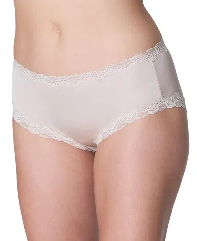 Uwila Warrior Women's Soft Silk Lace Trim Briefs In Neutral