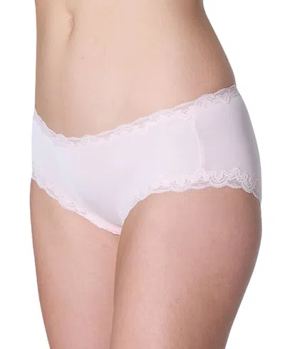 Uwila Warrior Women's Soft Silk Lace Trim Briefs In White