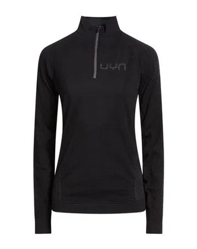 Uyn Fusyon Cashmere Woman T-shirt Midnight Blue Size L Polyamide, Wool, Polypropylene In Black