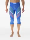 Uyn Natyon Three-stripe Patterned Performance Leggings In Blue