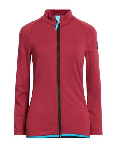 Uyn Ridge Woman Sweatshirt Brick Size L Polyester, Wool, Elastane In Burgundy